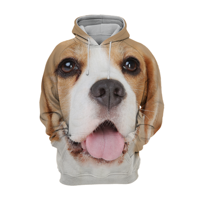 Unisex Honden Hoodie | Beagle Look