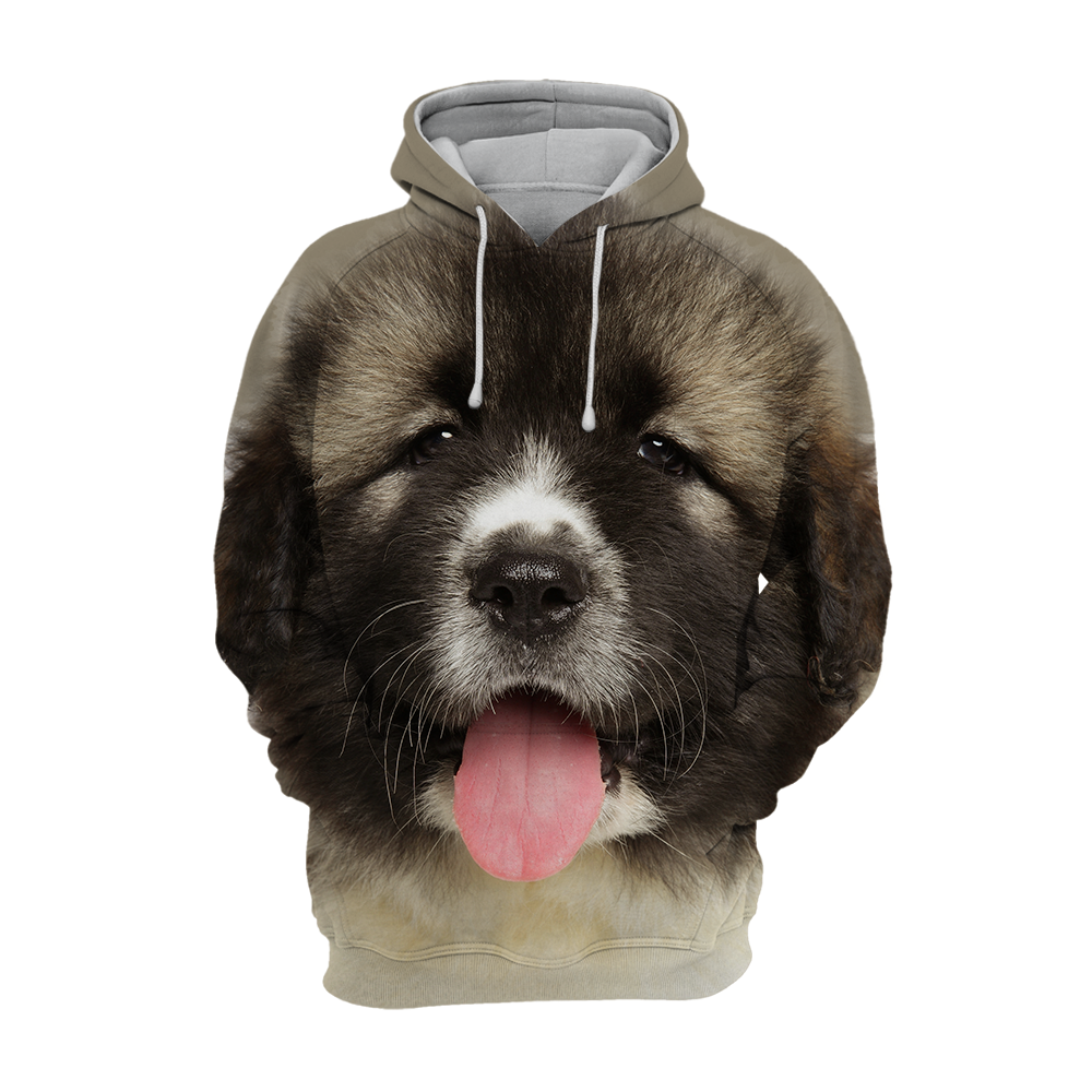 Unisex Honden Hoodie | Caucasian Shepherd Dog Puppy