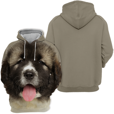 Unisex Honden Hoodie | Caucasian Shepherd Dog Puppy