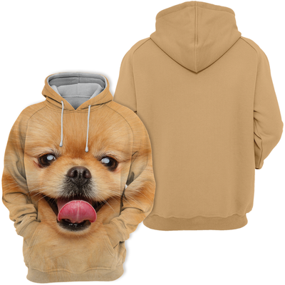 Unisex Honden Hoodie | Pomeranian Spitz Happy