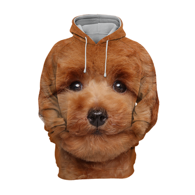 Unisex Honden Hoodie | Toy Poodle Puppy Sit