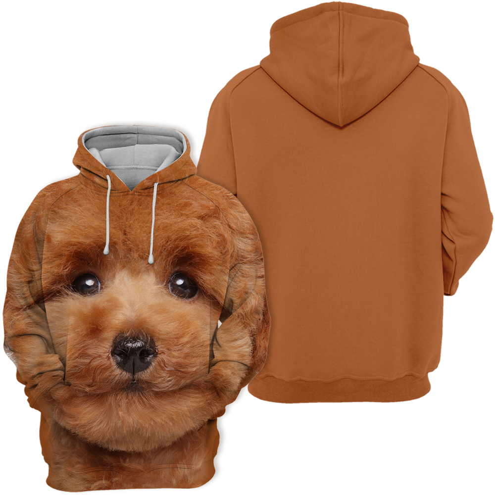 Unisex Honden Hoodie | Toy Poodle Puppy Sit