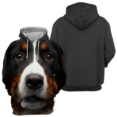 Unisex Honden Hoodie | Bernese Mountain Curious