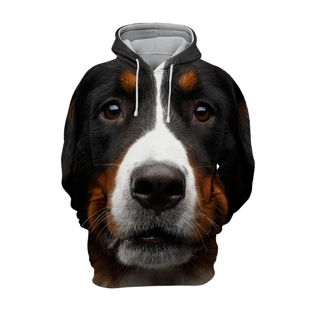 Unisex Honden Hoodie | Bernese Mountain Curious