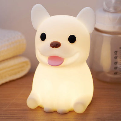 Bulldog LED Squishy Tap Tap Night Light Lamp