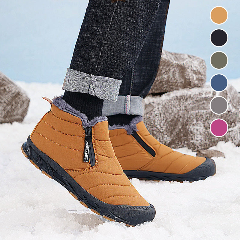 Warme, waterdichte outdoor sneeuwlaarzen met imitatiebontvoering voor de winter.