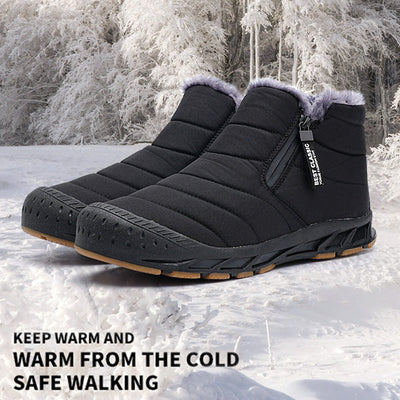 Warme, waterdichte outdoor sneeuwlaarzen met imitatiebontvoering voor de winter.