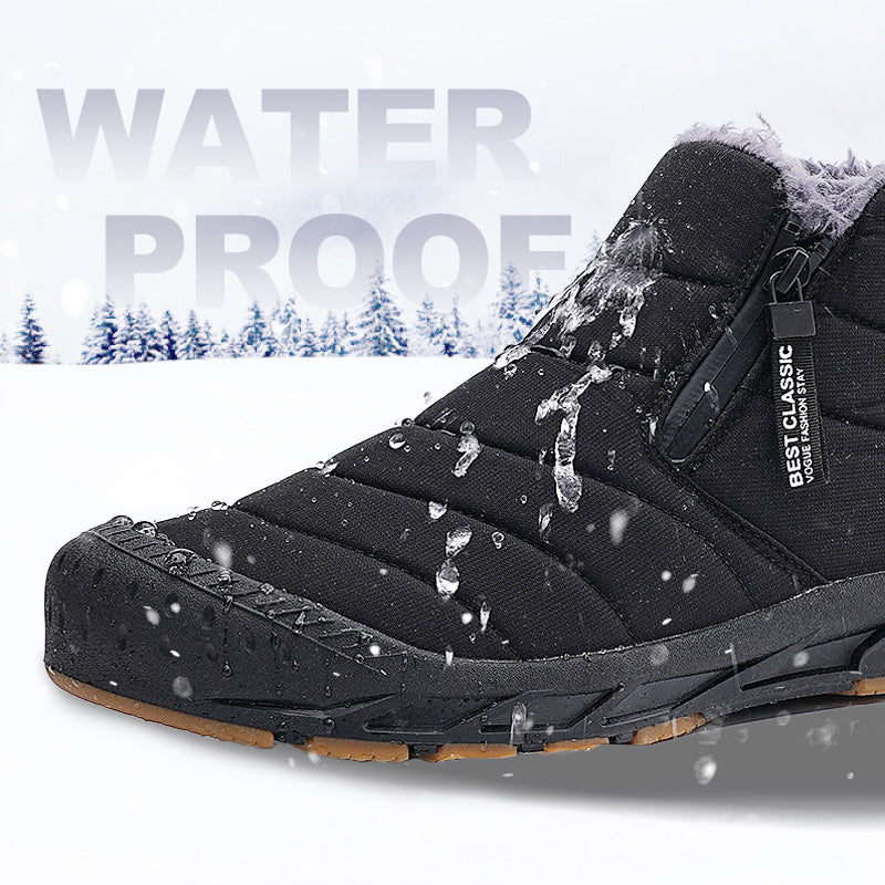 Warme, waterdichte outdoor sneeuwlaarzen met imitatiebontvoering voor de winter.