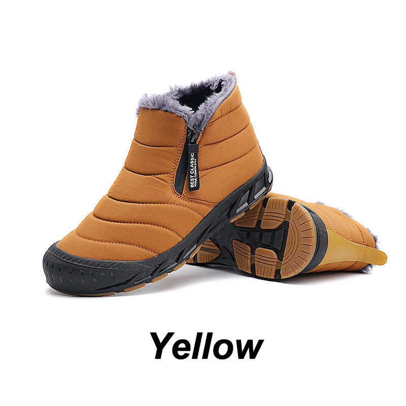 Warme, waterdichte outdoor sneeuwlaarzen met imitatiebontvoering voor de winter.